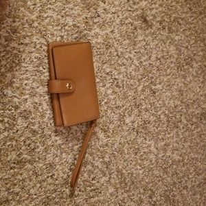 Coach  brown leather wristlet